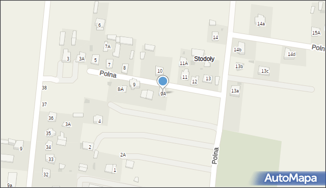 Żyrzyn, Polna, 9A, mapa Żyrzyn