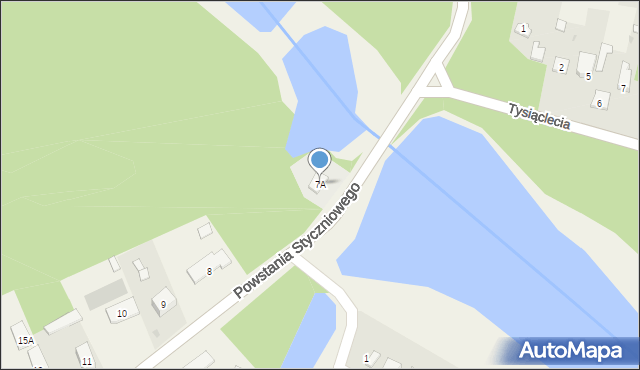 Żyrzyn, Powstania Styczniowego, 7A, mapa Żyrzyn