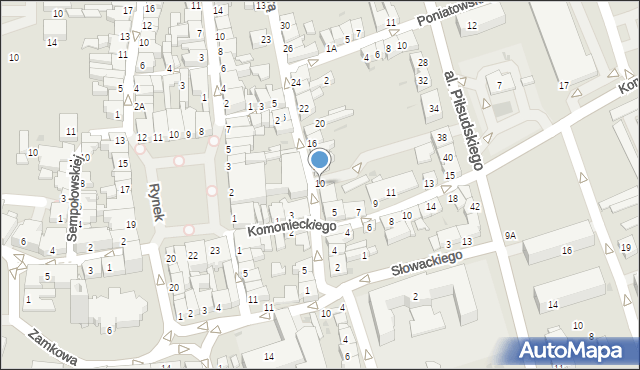 Żywiec, Pod Górą, 10, mapa Żywiec