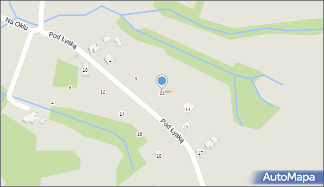 Żywiec, Pod Łyską, 11, mapa Żywiec