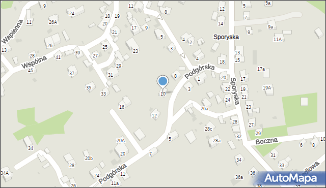 Żywiec, Podgórska, 10, mapa Żywiec