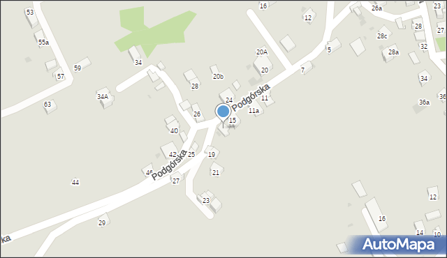 Żywiec, Podgórska, 17, mapa Żywiec