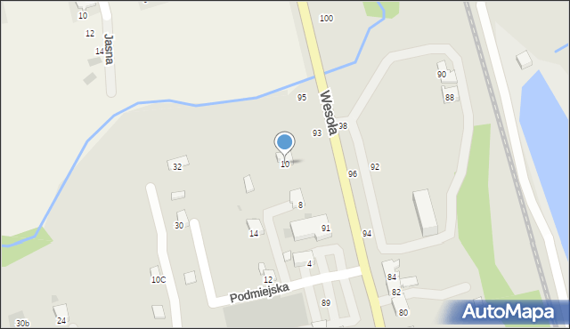 Żywiec, Podmiejska, 10, mapa Żywiec