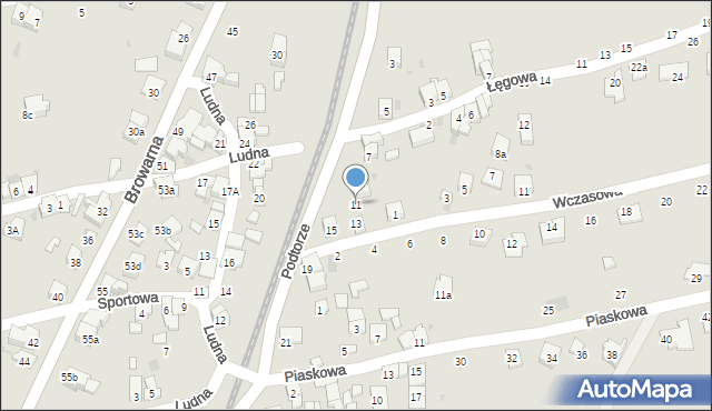 Żywiec, Podtorze, 11, mapa Żywiec