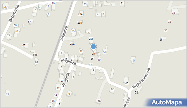 Żywiec, Podtorze, 43, mapa Żywiec