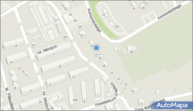 Żywiec, Powstańców Śląskich, 20, mapa Żywiec