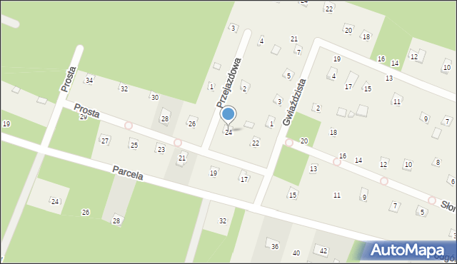 Adamów-Parcel, Prosta, 24, mapa Adamów-Parcel