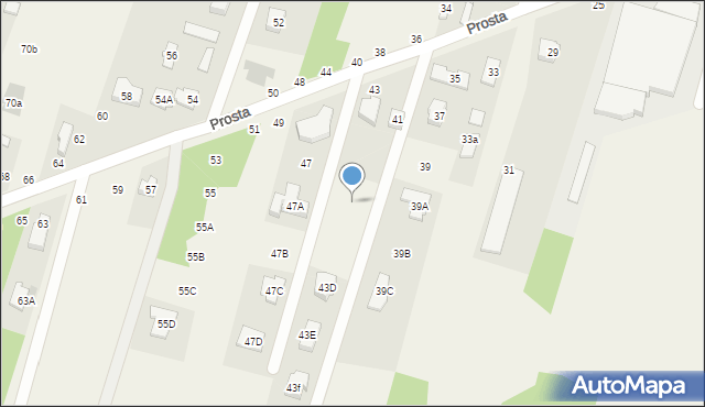 Adamówek, Prosta, 43a, mapa Adamówek