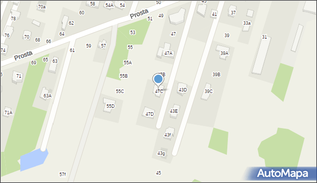 Adamówek, Prosta, 47C, mapa Adamówek