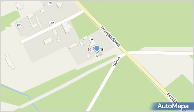 Aleksandria Pierwsza, Przejazdowa, 32, mapa Aleksandria Pierwsza