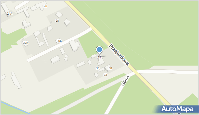 Aleksandria Pierwsza, Przejazdowa, 34, mapa Aleksandria Pierwsza