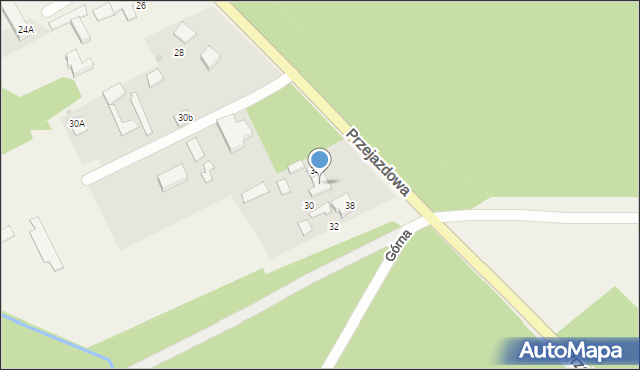 Aleksandria Pierwsza, Przejazdowa, 36, mapa Aleksandria Pierwsza