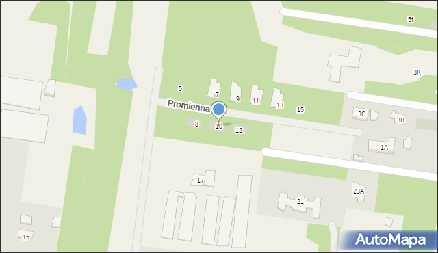 Aleksandrów, Promienna, 10, mapa Aleksandrów