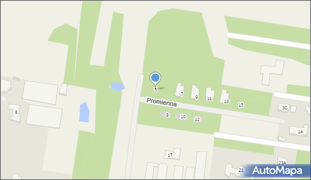 Aleksandrów, Promienna, 5, mapa Aleksandrów