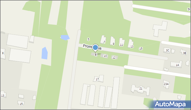 Aleksandrów, Promienna, 8, mapa Aleksandrów