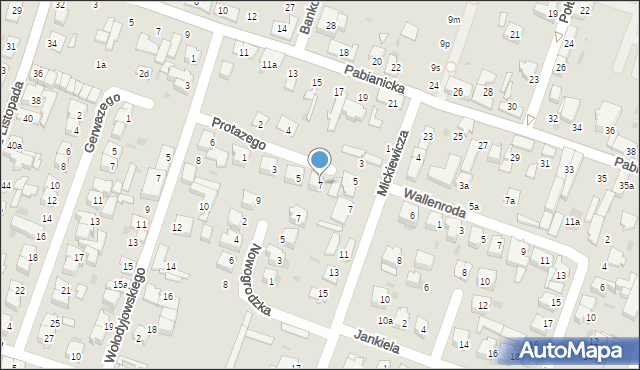 Aleksandrów Łódzki, Protazego, 7, mapa Aleksandrów Łódzki