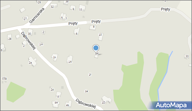 Alwernia, Pręty, 16, mapa Alwernia