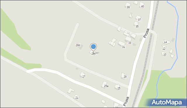Alwernia, Prusa Bolesława, 29c, mapa Alwernia