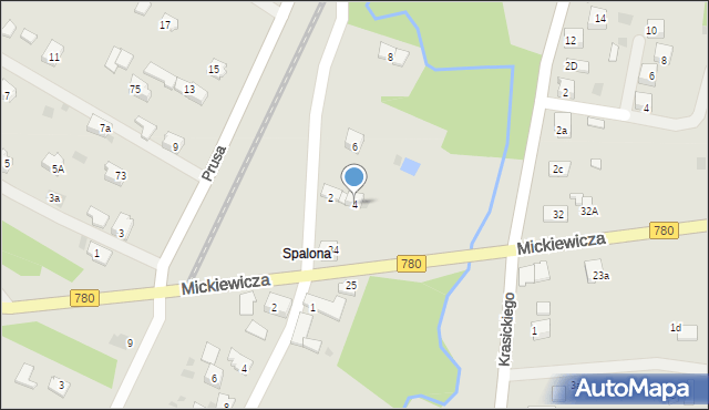 Alwernia, Prusa Bolesława, 4, mapa Alwernia