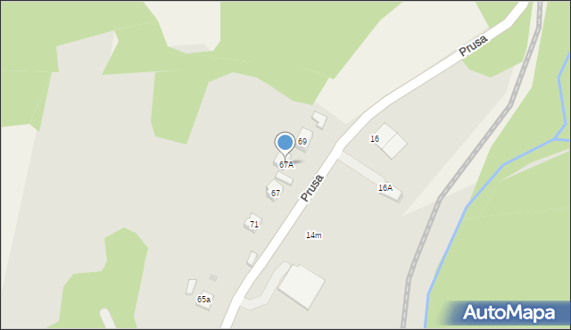 Alwernia, Prusa Bolesława, 67A, mapa Alwernia