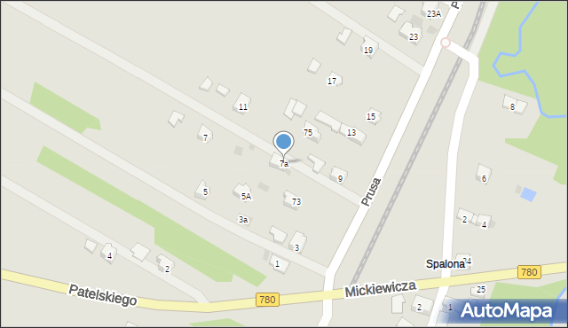 Alwernia, Prusa Bolesława, 7a, mapa Alwernia