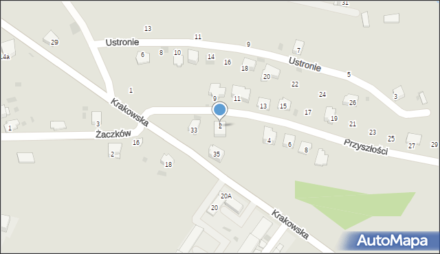 Alwernia, Przyszłości, 2, mapa Alwernia