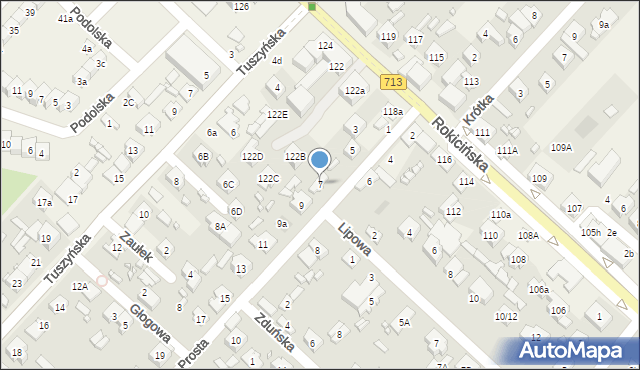 Andrespol, Prosta, 7, mapa Andrespol