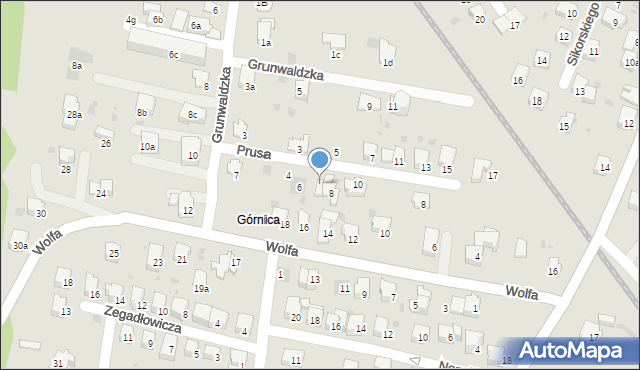Andrychów, Prusa Bolesława, 8a, mapa Andrychów
