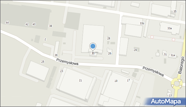 Andrychów, Przemysłowa, 30, mapa Andrychów
