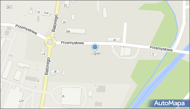 Andrychów, Przemysłowa, 9, mapa Andrychów
