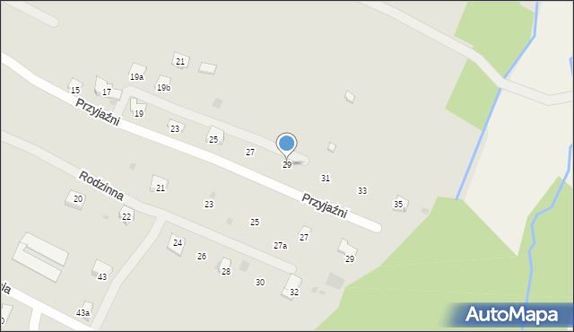Andrychów, Przyjaźni, 29, mapa Andrychów