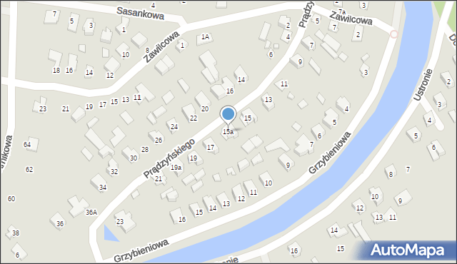 Augustów, Prądzyńskiego Ignacego, gen., 15a, mapa Augustów