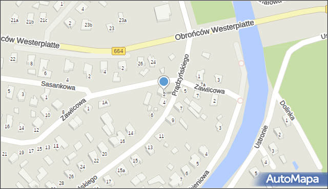 Augustów, Prądzyńskiego Ignacego, gen., 2, mapa Augustów
