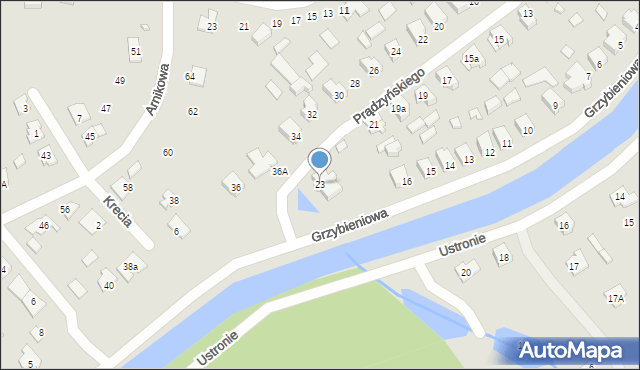 Augustów, Prądzyńskiego Ignacego, gen., 23, mapa Augustów