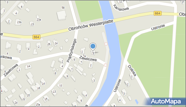 Augustów, Prądzyńskiego Ignacego, gen., 3, mapa Augustów