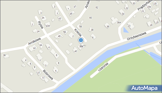 Augustów, Prądzyńskiego Ignacego, gen., 38a, mapa Augustów