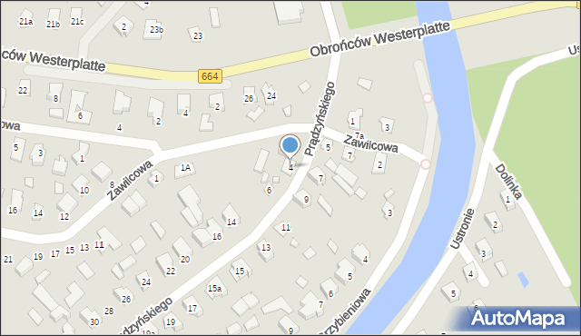 Augustów, Prądzyńskiego Ignacego, gen., 4, mapa Augustów
