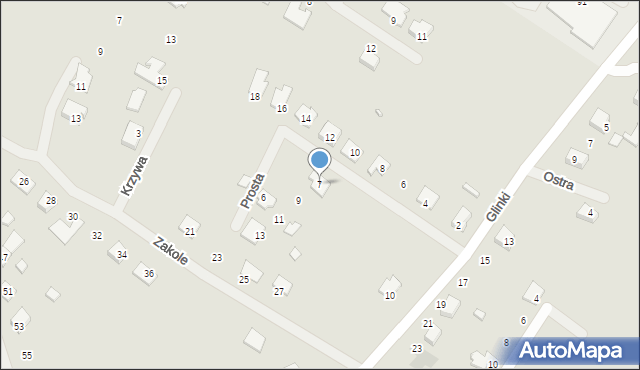 Augustów, Prosta, 7, mapa Augustów