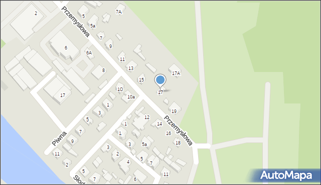 Augustów, Przemysłowa, 17, mapa Augustów