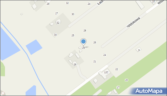 Bąkówka, Przy Grobli, 23, mapa Bąkówka