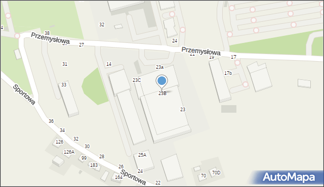 Balice, Przemysłowa, 23B, mapa Balice