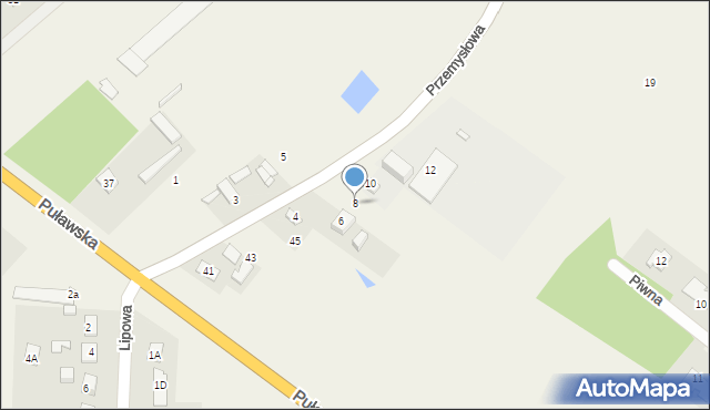 Baniocha, Przemysłowa, 8, mapa Baniocha