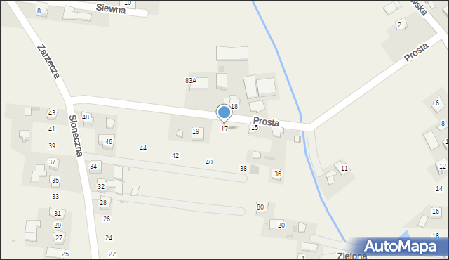 Baranówka, Prosta, 17, mapa Baranówka