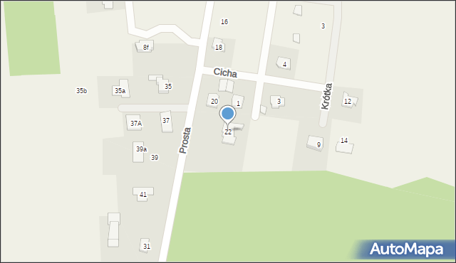 Barcząca, Prosta, 22, mapa Barcząca