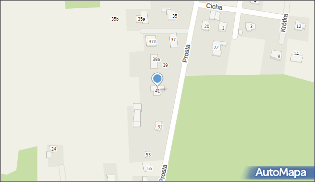 Barcząca, Prosta, 41, mapa Barcząca