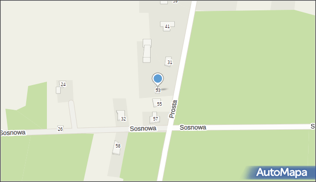 Barcząca, Prosta, 53, mapa Barcząca