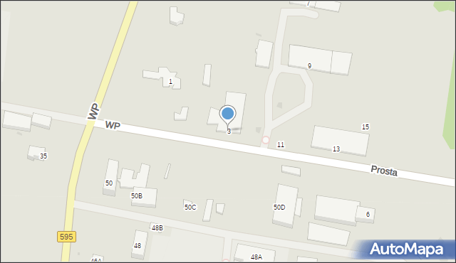 Barczewo, Prosta, 3, mapa Barczewo