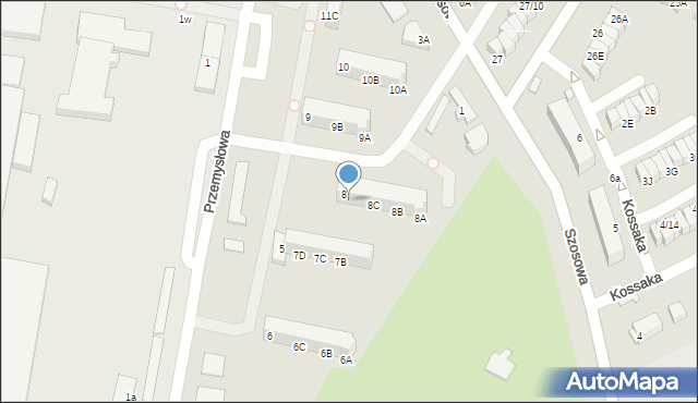 Barlinek, Przemysłowa, 8D, mapa Barlinek