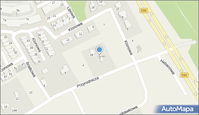 Bartąg, Przyrodnicza, 2, mapa Bartąg