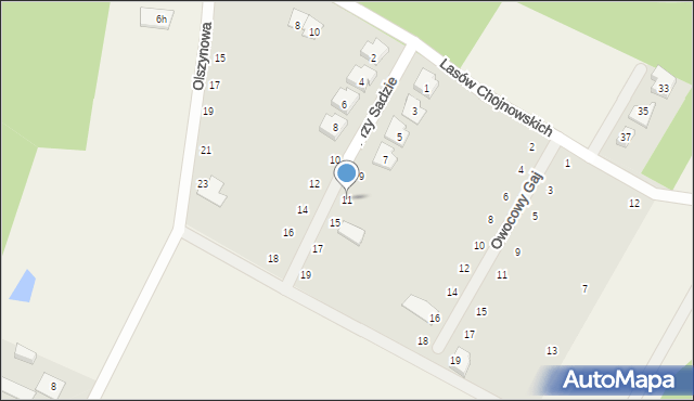 Baszkówka, Przy Sadzie, 11, mapa Baszkówka